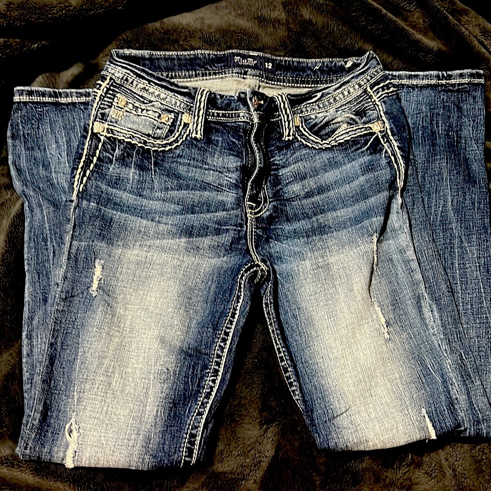 Womens miss me jeans hardly worn very good condition distressed style bootcut.
